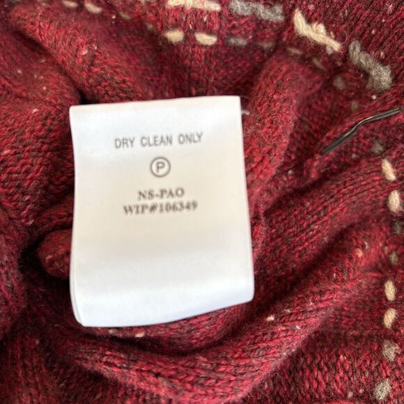 Ladies Woolrich Ruby Heather Wool Blend Embroidered Zip Sweater Vest Size M - Picture 4 of 7